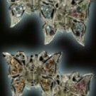 Farfalla - Butterfly Hair Clips with Acrylic Stone Inlay Design - 1 Package of 12