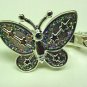 Butterfly Silver Hair Clips - 1 lot of 24 pieces