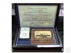 NGC SHIPWRECK COIN ERROR 1859 O SEATED LIBERTY HALF DOLLAR