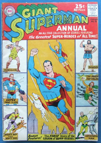 SUPERMAN GIANT ANNUAL NO 6 62/63 ISSUE DC COMICS