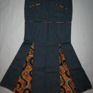 Extra flare long jeans skirt (o)