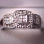 Vintage Diamond Ring Wedding Band White Gold Estate 14K