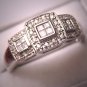 Vintage Diamond Ring Wedding Band White Gold Estate 14K