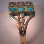 Antique Victorian Ring Turquoise Seed Pearls Vintage Gold Ring
