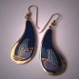 Laurel Burch Earrings Vintage Enamel Swallow Birds Signed