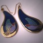 Laurel Burch Earrings Vintage Enamel Swallow Birds Signed