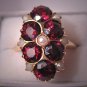 Antique Victorian Garnet Ring Seed Pearls 14K Gold
