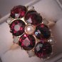 Antique Victorian Garnet Ring Seed Pearls 14K Gold