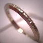 Vintage Wedding Band Antique Art Deco Ring 18K White Gold