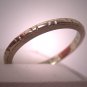 Vintage Wedding Band Antique Art Deco Ring 18K White Gold