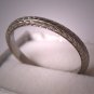 Vintage Wedding Ring Eternity Band 18K White Gold Art Deco