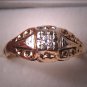 Antique Diamond Wedding Ring Victorian Vintage Gold