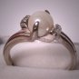 Estate Jewelry Vintage Pearl Diamond Ring Deco White Gold
