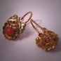 Antique Coral Earrings Victorian Gold Vintage Estate Jewelry
