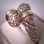 David Yurman Diamond Ring 18K Cable Designer Jewelry