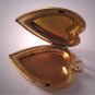 Antique Enameled Locket Vintage Art Deco Heart