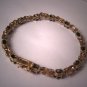 Estate Sapphire Diamond Bracelet Tennis Vintage 18K 7"