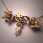 Rare Antique Diamond Necklace Enamel Pearl Gold Art Nouveau