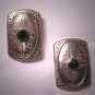 Antique Platinum Earrings Vintage Art Deco Sapphire 20s