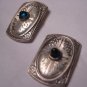 Antique Platinum Earrings Vintage Art Deco Sapphire 20s