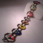 Antique Enamel Heraldic Bracelet European Sterling
