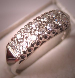 Antique Diamond Wedding Ring Band Vintage
