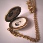 Antique Enameled Locket Vintage Necklace
