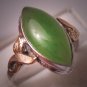 Vintage Jade Ring Estate Silver and Gold Setting