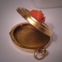 Antique Victorian Coral Locket Gold Vintage 1880