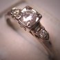 Vintage Art Deco Diamond Wedding Ring White Gold Estate