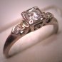 Vintage Art Deco Diamond Wedding Ring White Gold Estate
