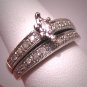Vintage Diamond Wedding Ring Set Art Deco White Gold