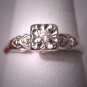 Antique Diamond Wedding Ring Vintage Art Deco White Gold