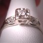 Antique Diamond Wedding Ring Vintage Art Deco White Gold