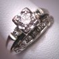 Antique Wedding Ring Set Vintage Diamond Deco Wt. Gold