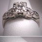 Antique Diamond Wedding Ring Vintage Art Deco Wht Gold