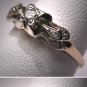 Antique Diamond Wedding Ring Vintage Art Deco Band 14K
