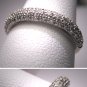 Vintage Diamond Wedding Ring Band White Gold 3Row 1/2ct