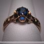 Antique Sapphire Wedding Ring Vintage Victorian Gold 6