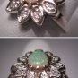 Vintage Australian Opal Diamond Ring Antique Retro Deco