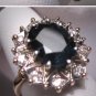 Antique Royal Sapphire Diamond Wedding Ring Vintage