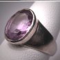 Vintage Amethyst Ring Sterling Silver Faceted Gemstone
