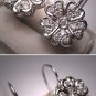 Vintage Diamond Earrings 14K White Gold Estate Wedding
