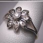 Vintage Diamond Wedding Ring White Gold Art Deco Floral