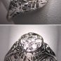 Antique Diamond Wedding Ring Vintage Deco Engagement WG