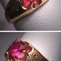 Antique Ruby Wedding Ring Victorian 18K Gold Vintage 7
