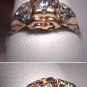 Antique Diamond Wedding Ring Victorian Deco Vintage 14K