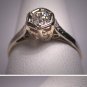Antique Diamond Wedding Ring Engagement Vintage .20ct