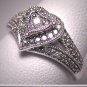 Vintage Diamond Wedding Ring Band Retro Art Deco W.Gold