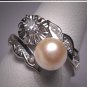 Antique Diamond Wedding Ring Vintage Pearl Edwardian WG